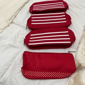 FOUR (4) Cosmetic Bags makeup